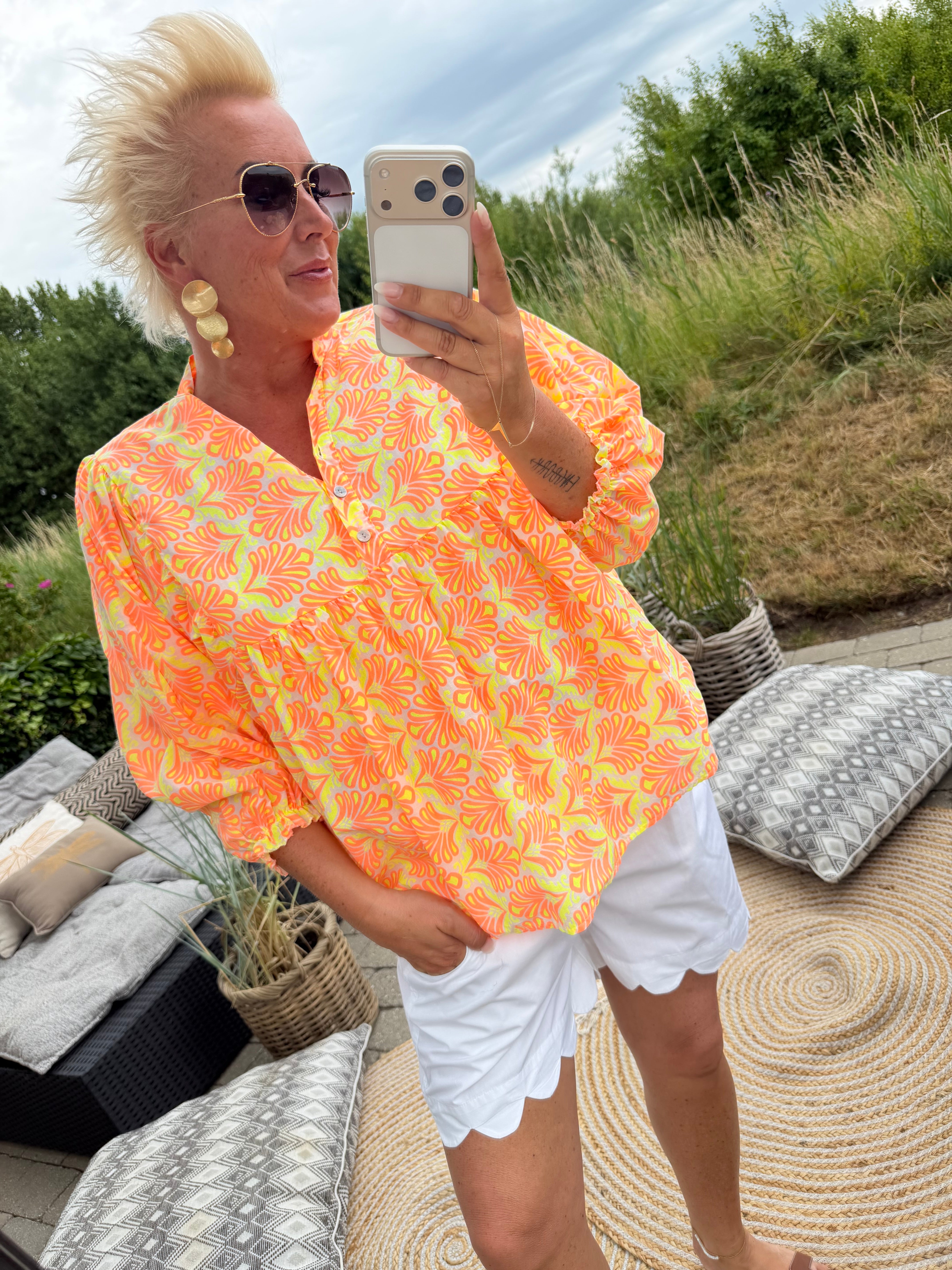 By Engbork Adelina shirt print orange