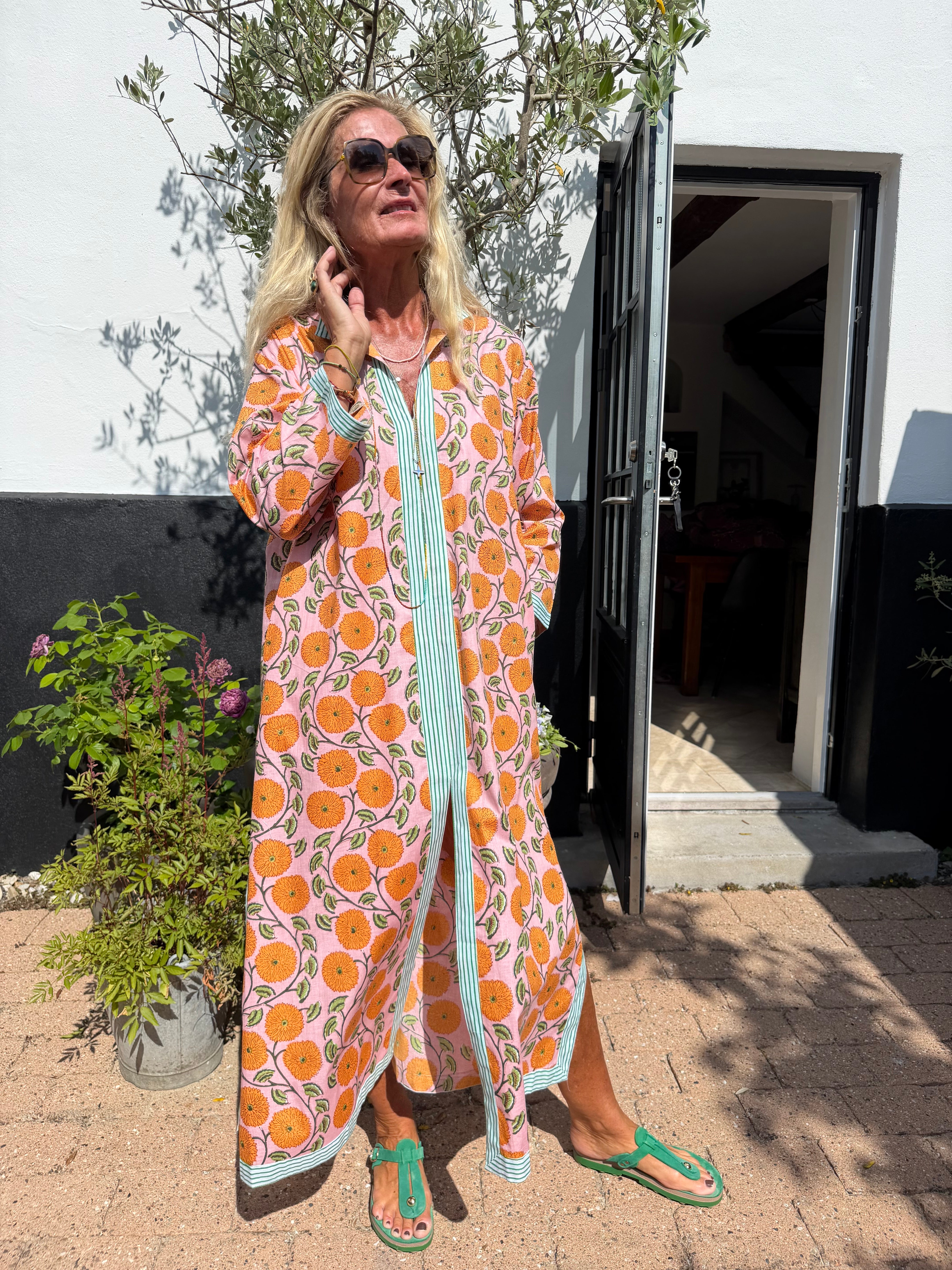 CABANA Living Zana kaftan dress orange