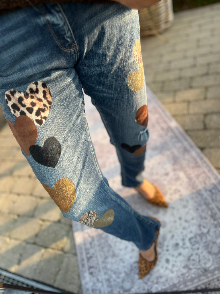 By Engbork Milo jeans hearts denim