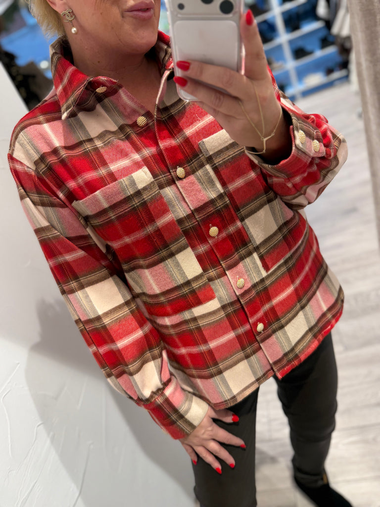 Gaspar 2510331 Malmø skjorte brushed red