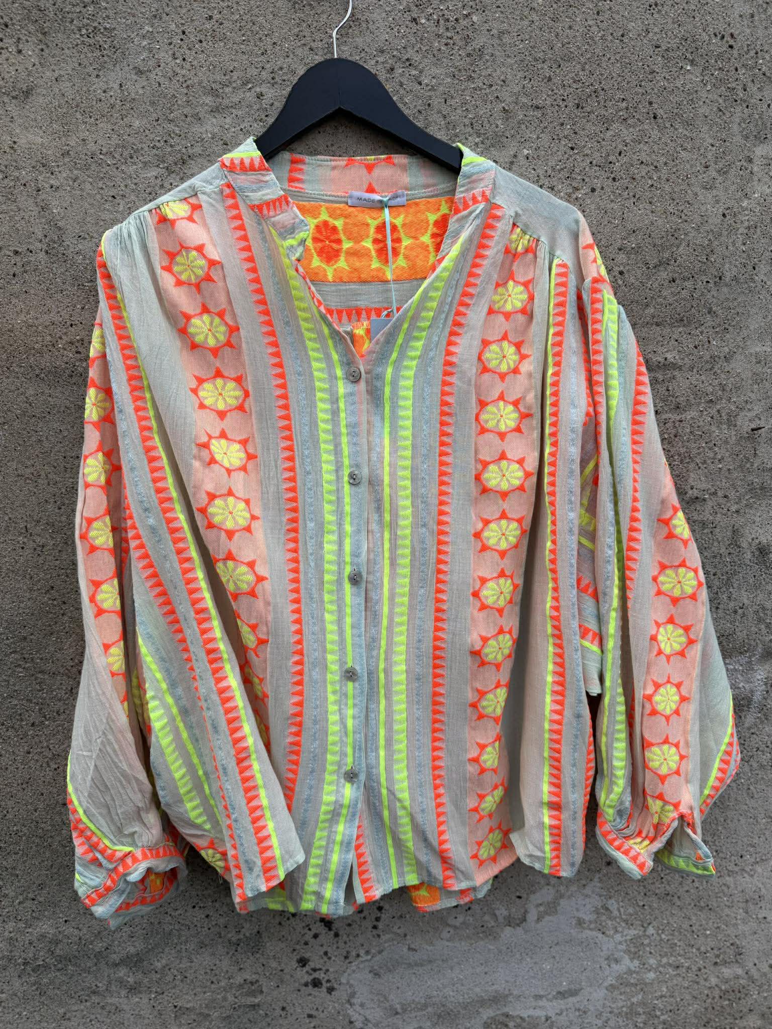 By Engbork Citlali shirt stripe orange