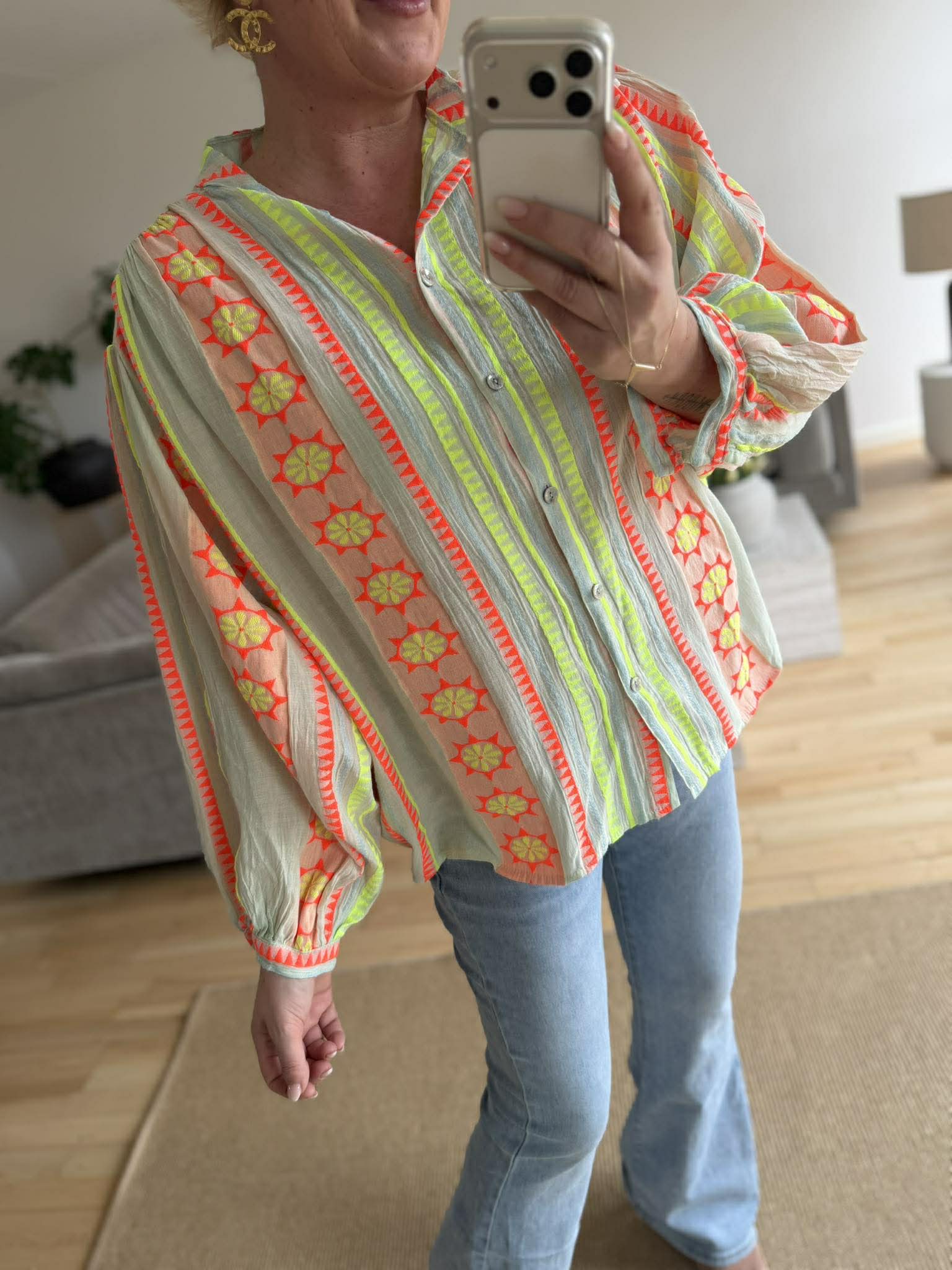 By Engbork Citlali shirt stripe orange