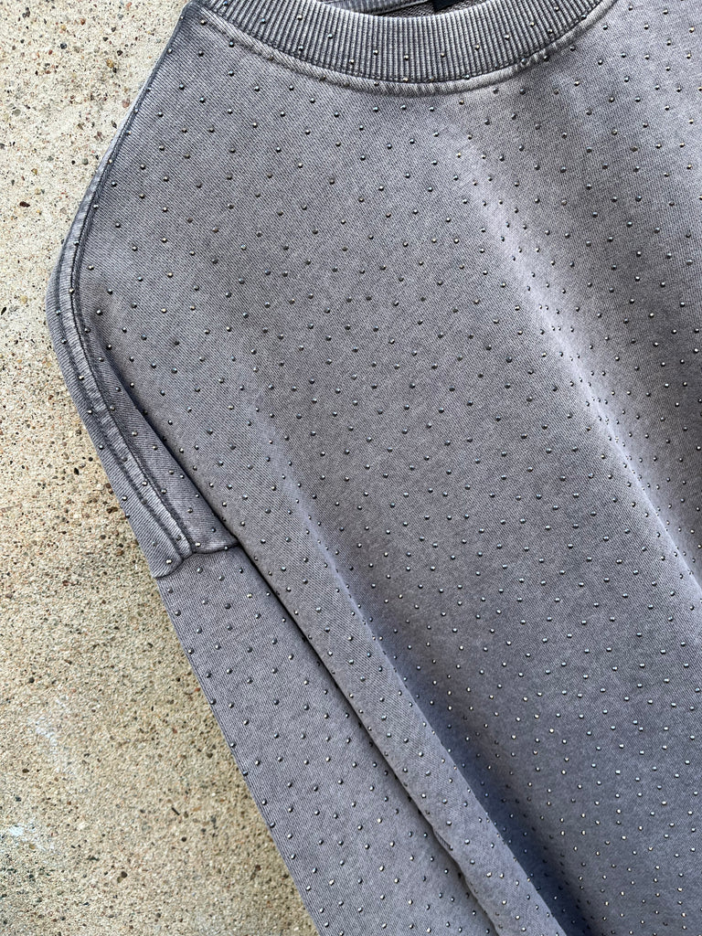 Qnuz 9118 Helen bling sweat washed grey