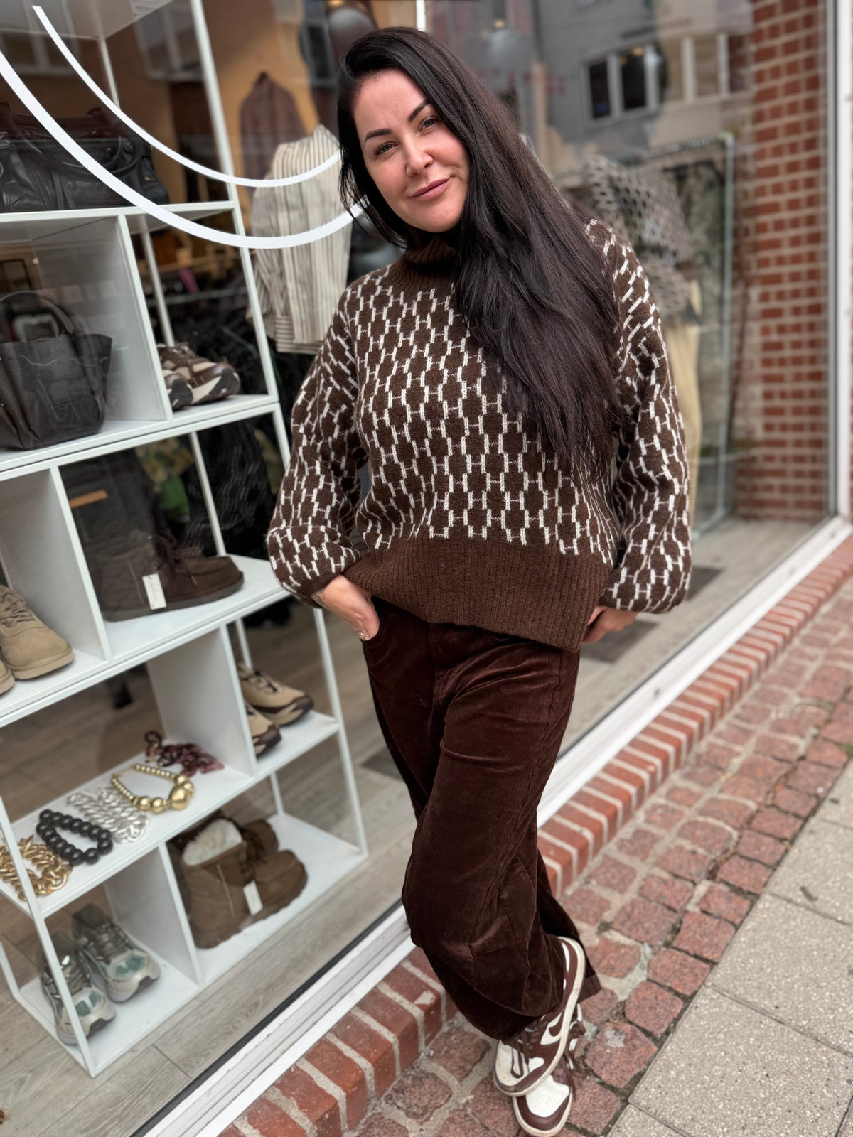 HÈST 2630120854 FAM sweater new pattern dark earth