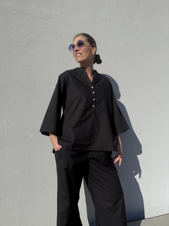 Gaspar 2601346 Mumbai blouse poplin black