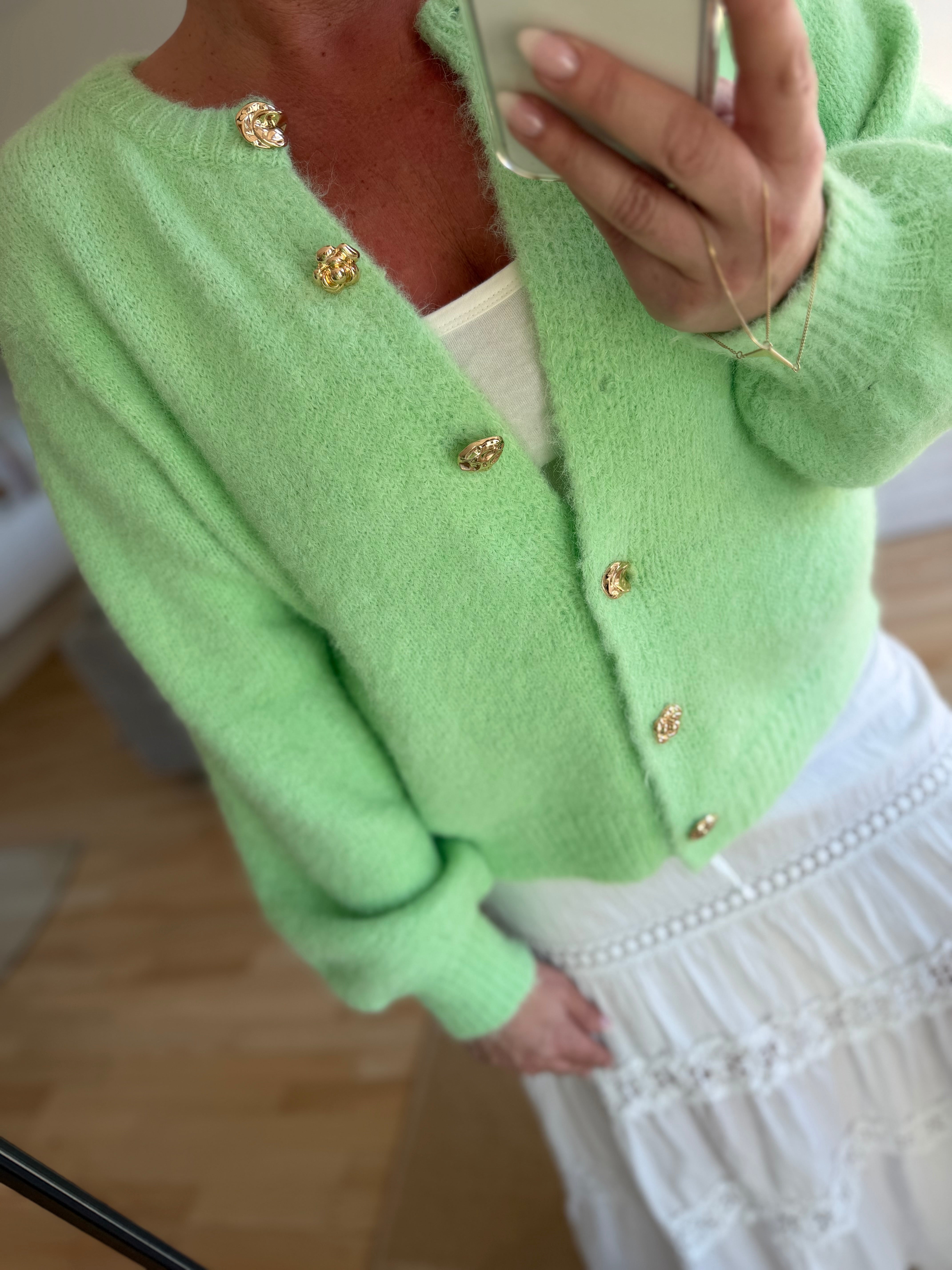 By Engbork Mindy strik cardigan mint