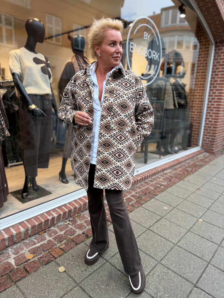 Gaspar 2510312 Stockholm jacquard shirt brown