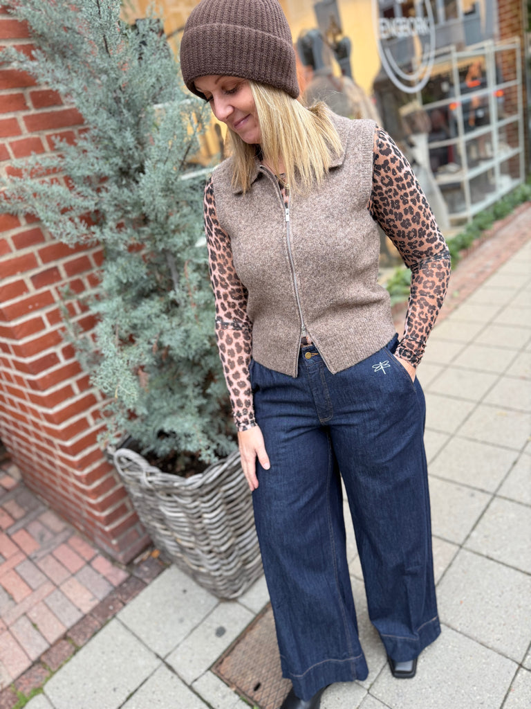 Love & Divine love1454 knit vest brown