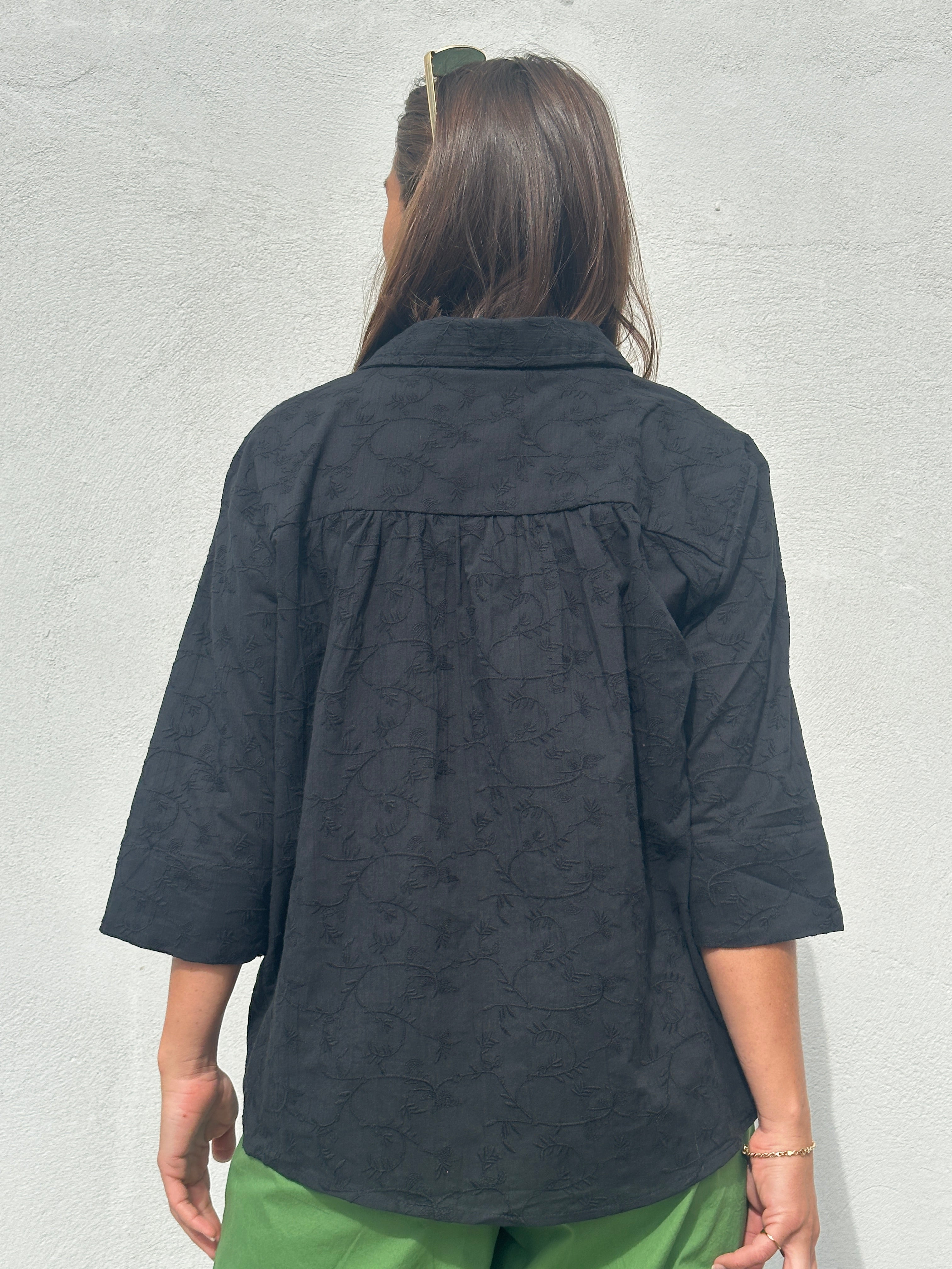 Gaspar 2607375 Vigo blouse broderi anglaise black
