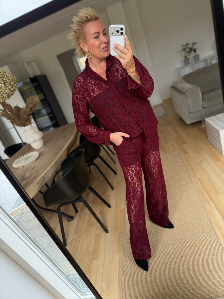 Liberte 22270 Lacy LS shirt bordeaux