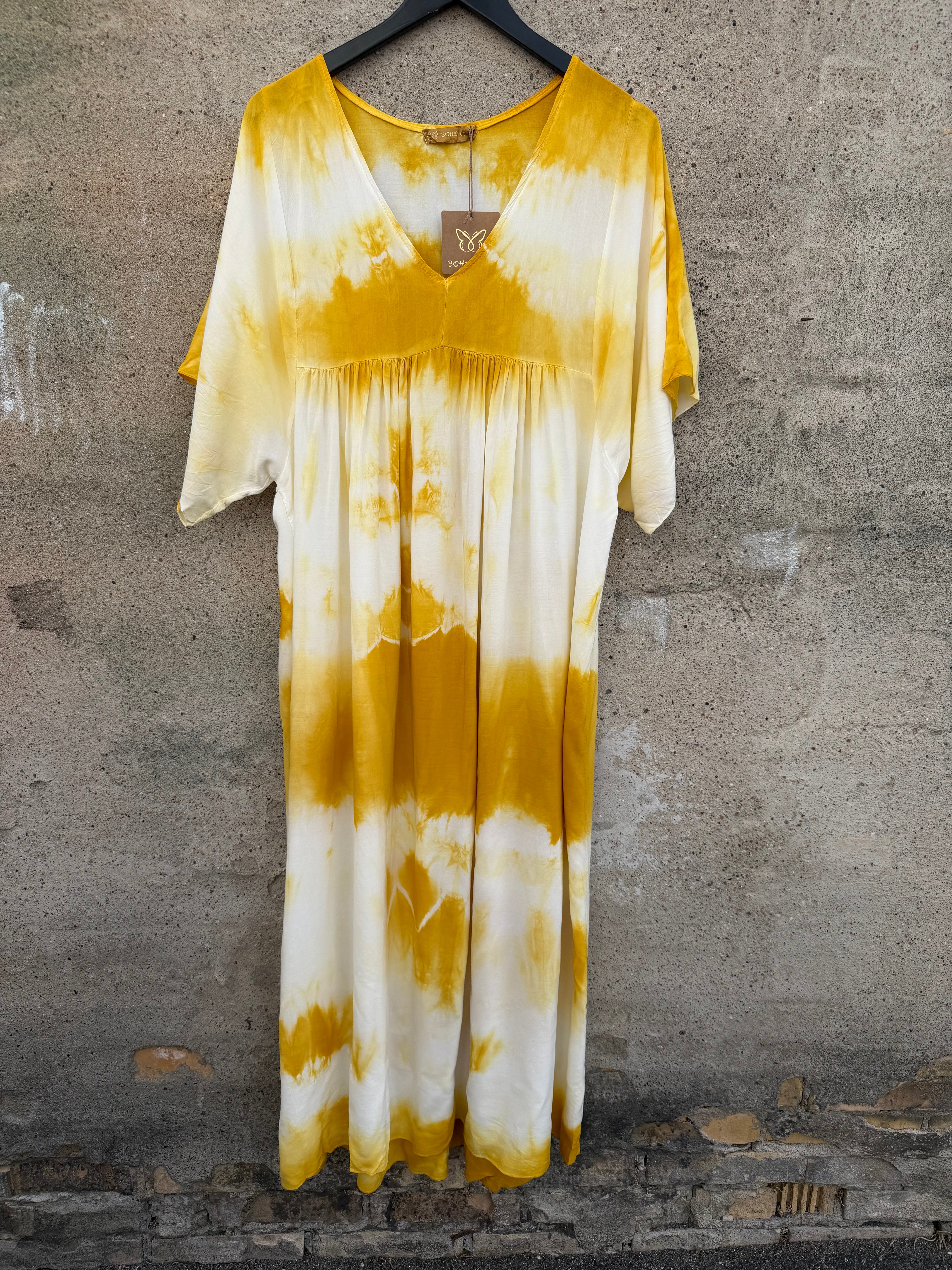Boho Love B1251 Batik kjole yellow