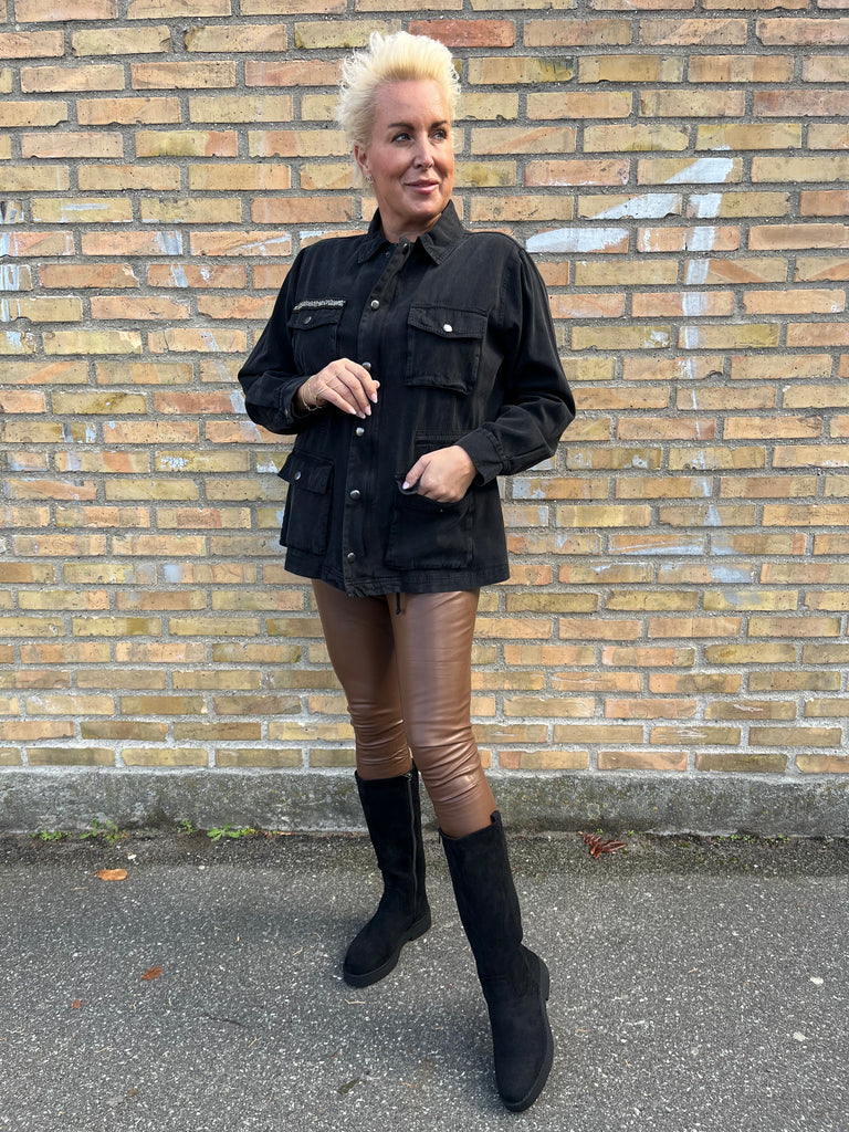 By Engbork Norfy coated leggins cognac