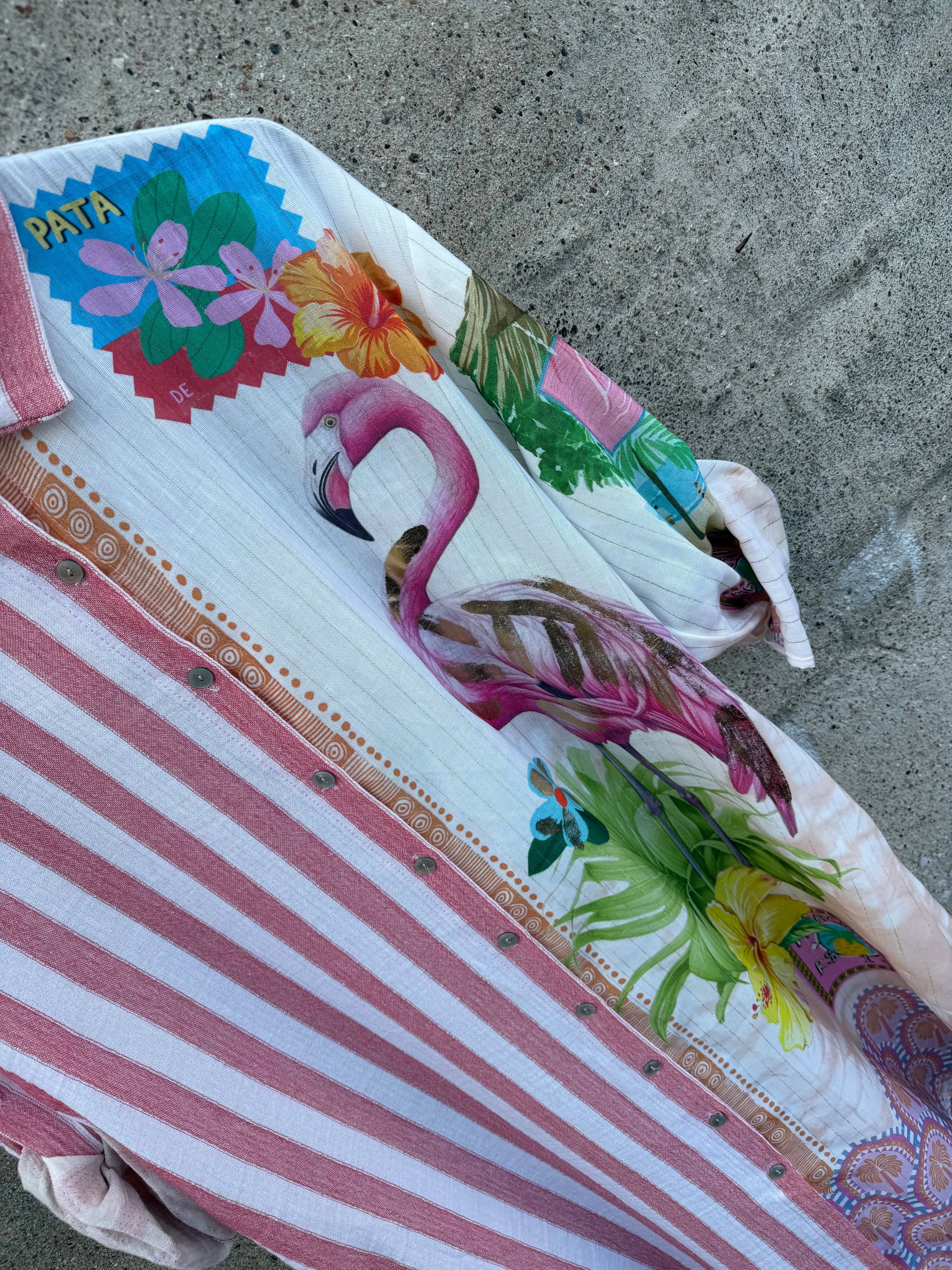 By Engbork Flamingo dress stripe