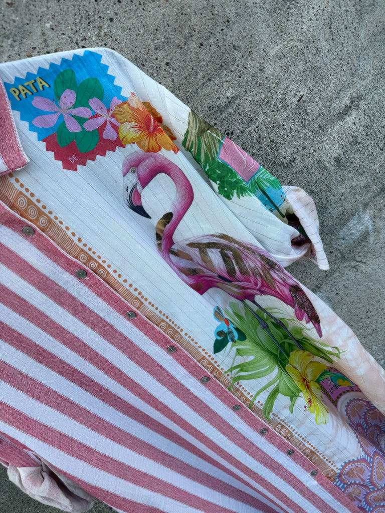 By Engbork Flamingo dress stripe