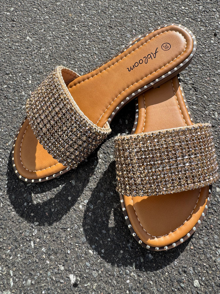 Qnuz 7738 Soffi slippers strass gold