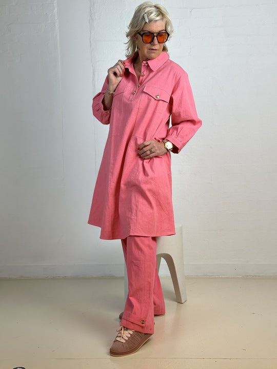 Gaspar 2510722 Rio dress canvas pink