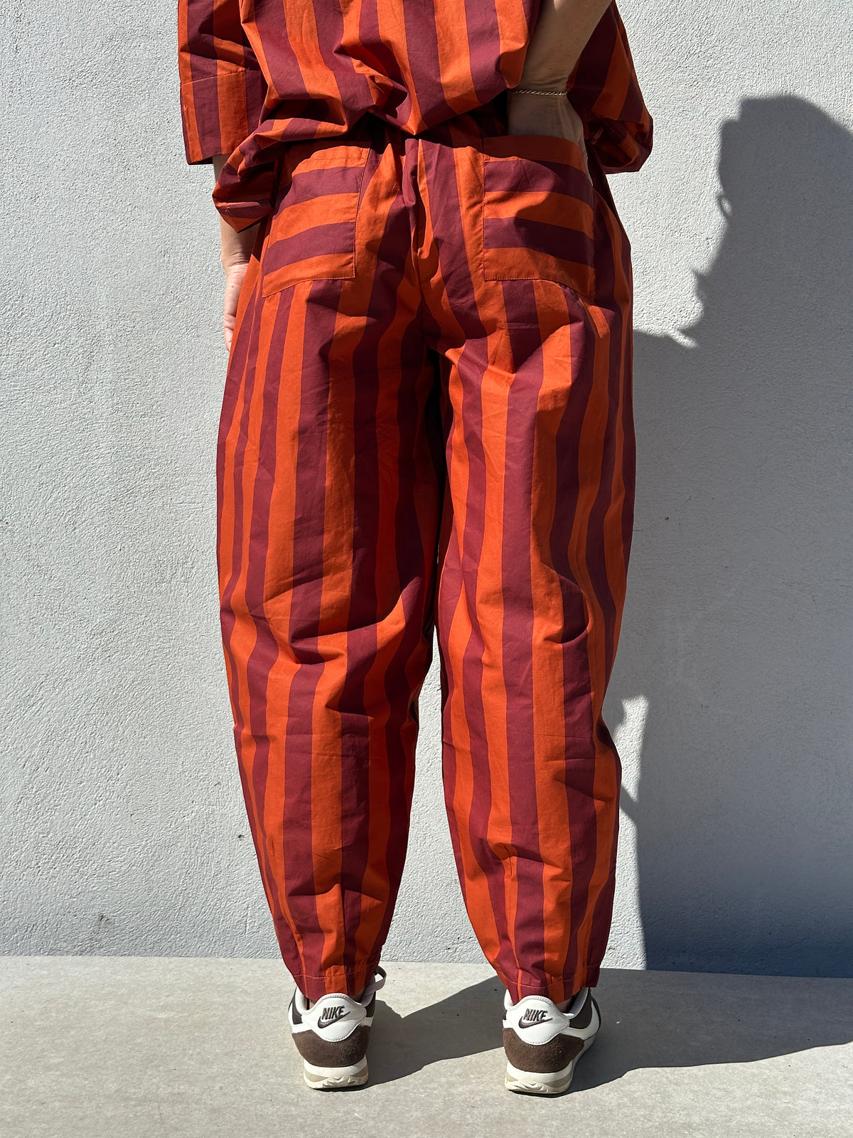 Gaspar 2607922 Colorado stripe pants burnt sienna