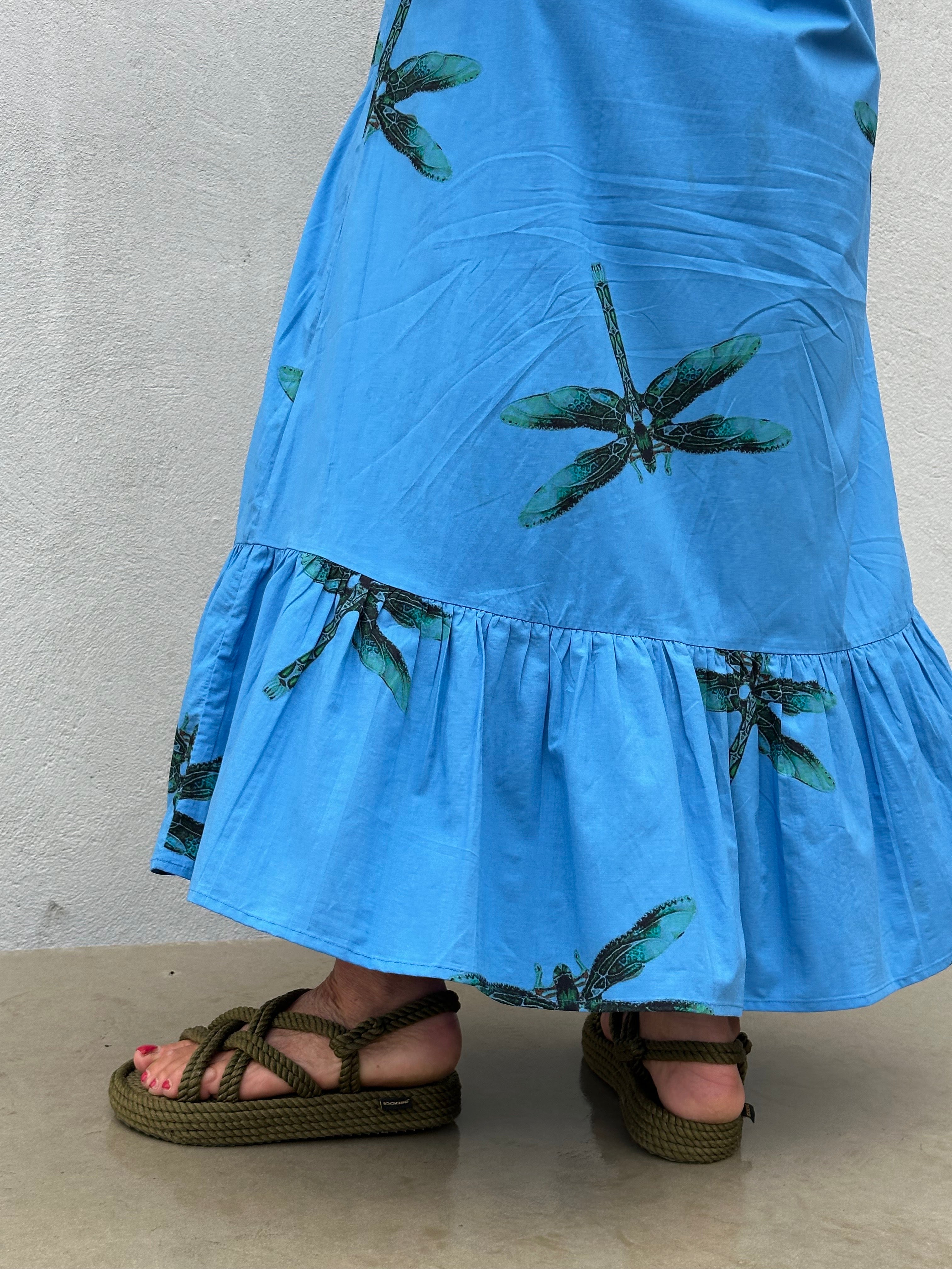 Gaspar 2601768 Loule dress dragonfly blue
