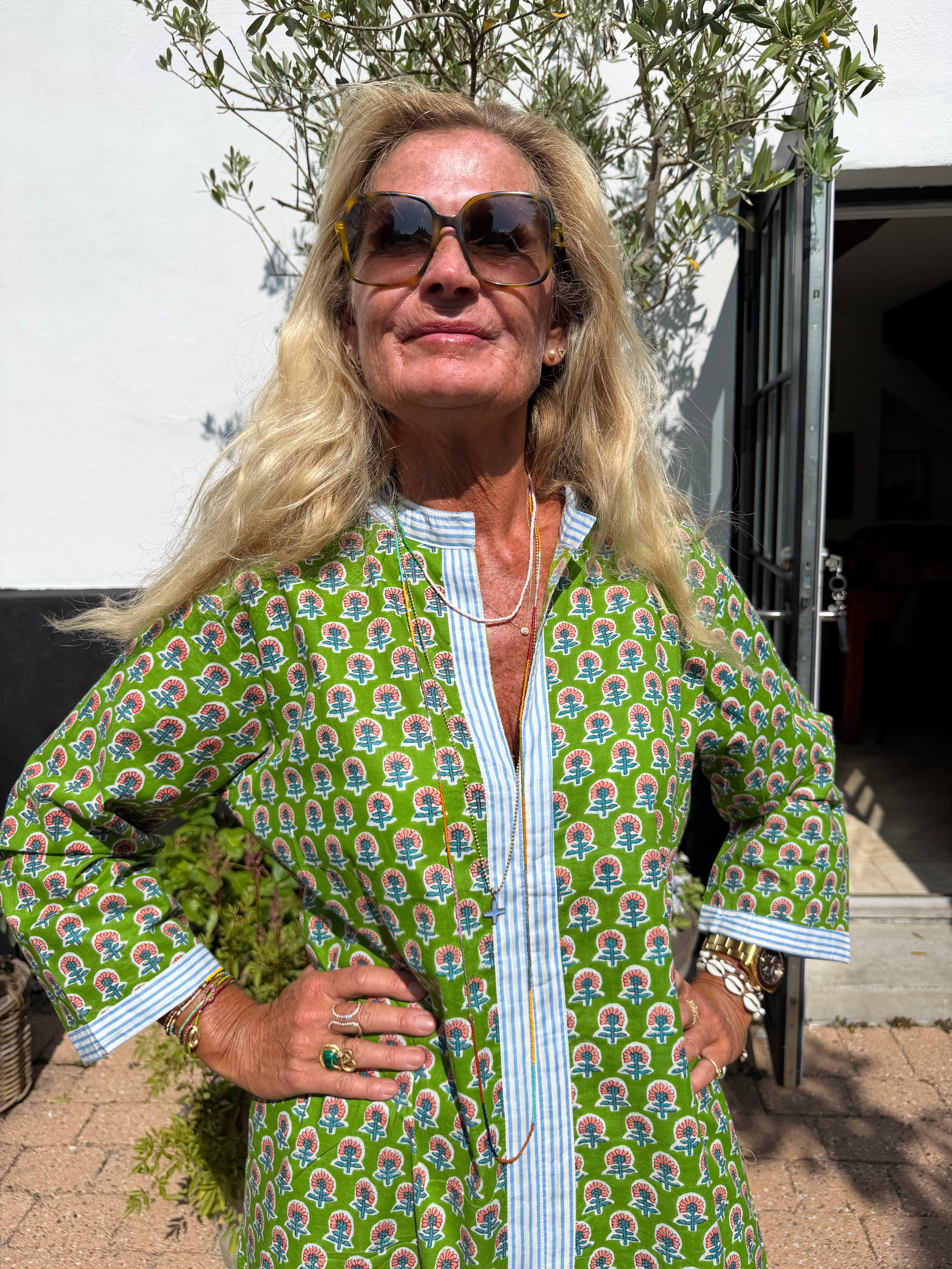 CABANA Living Veda kaftan dress green