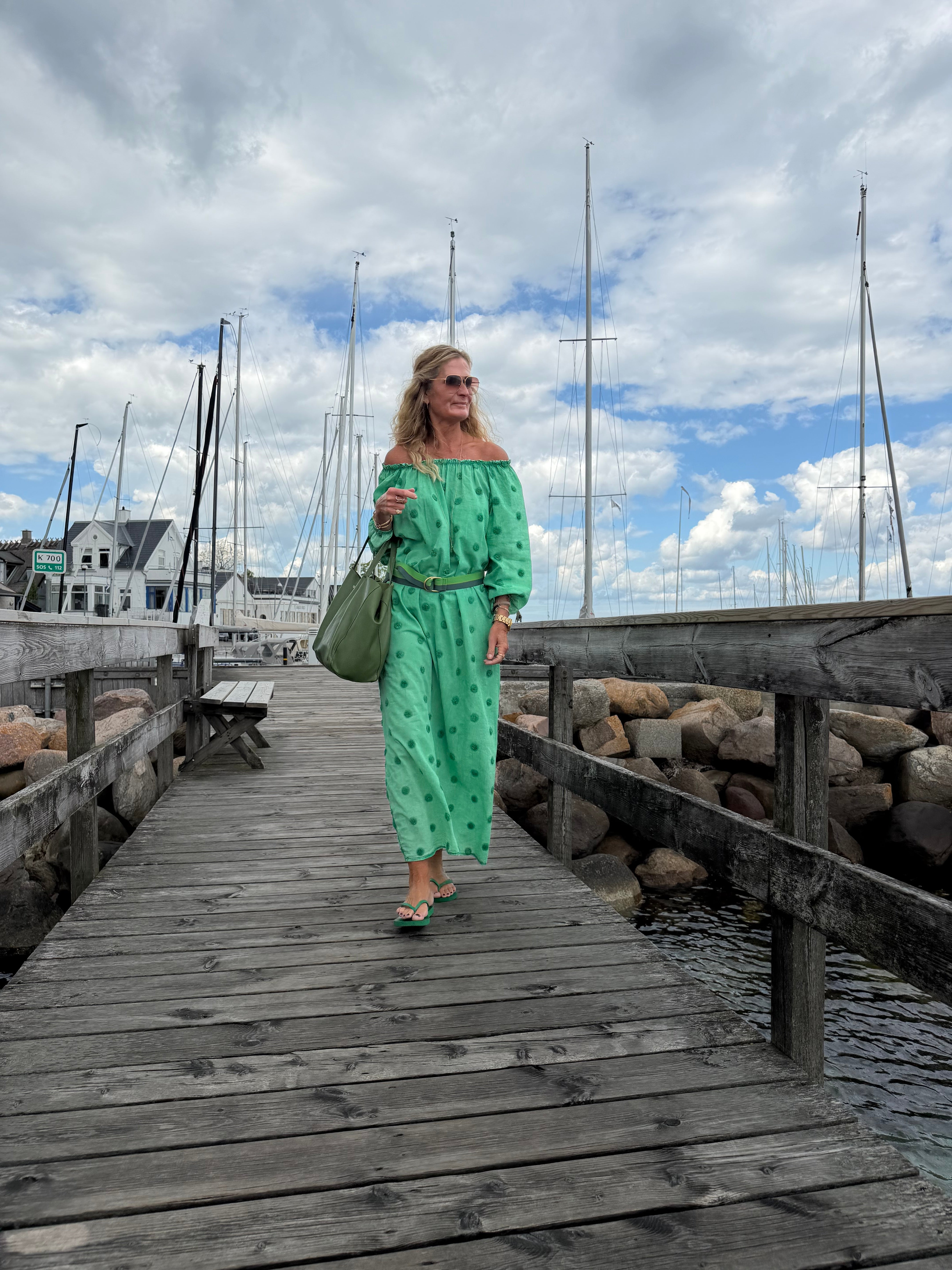 CABANA Living 3808-01 Dot dress green