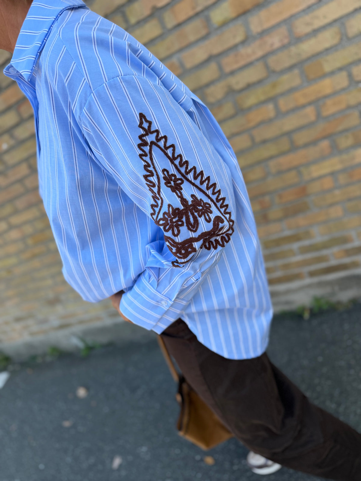 Boho Love B1424 stripe shirt blue