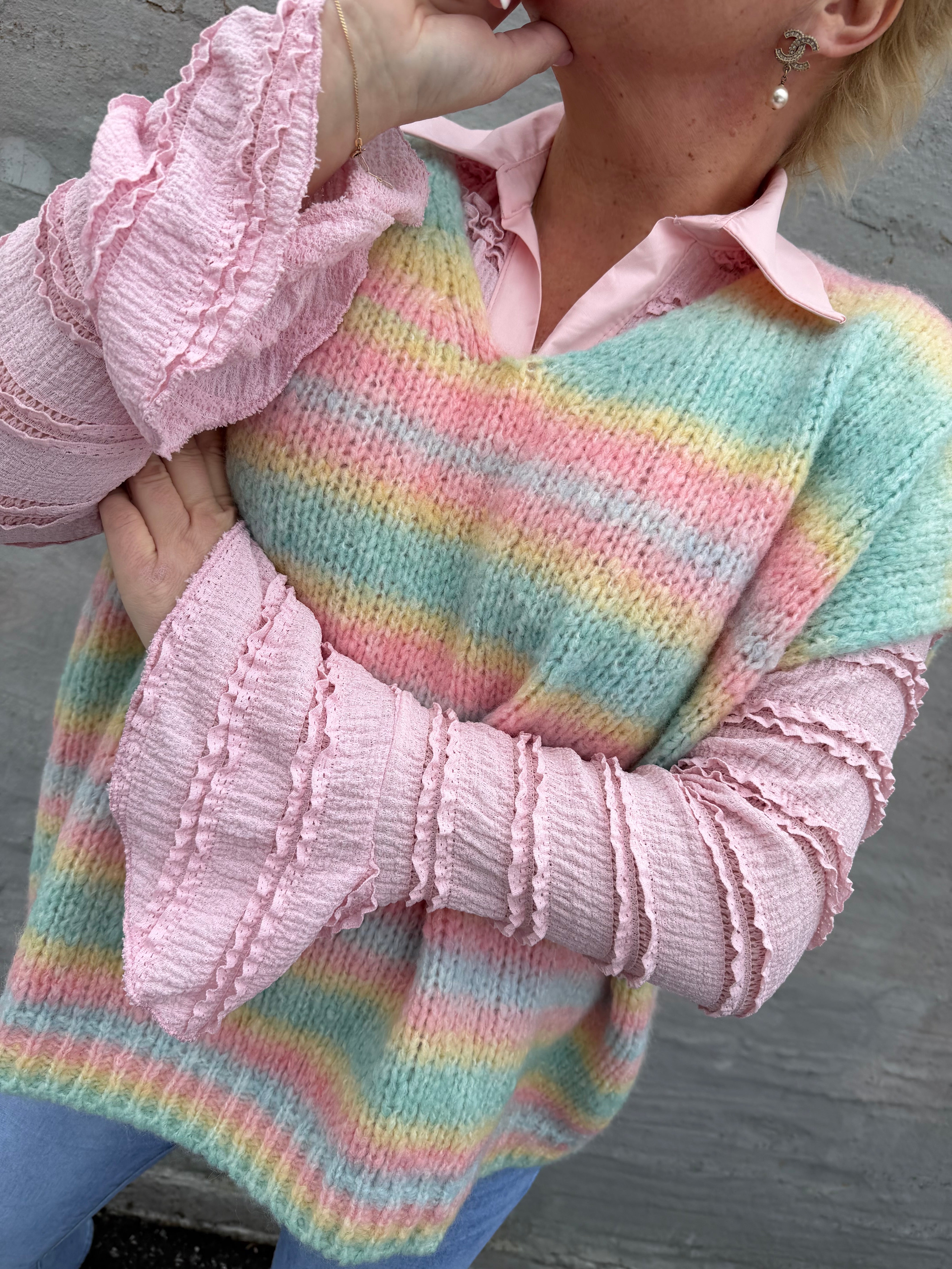 Boho Love B1198 strik vest pastel