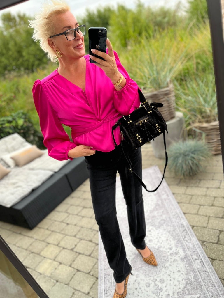 Liberte 22120 Tiki LS twist blouse pink