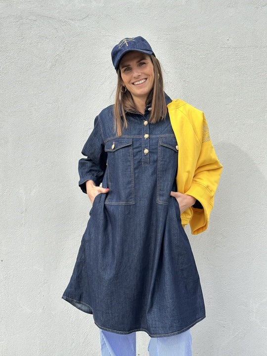 Gaspar 2507720 Rio denim dress dark