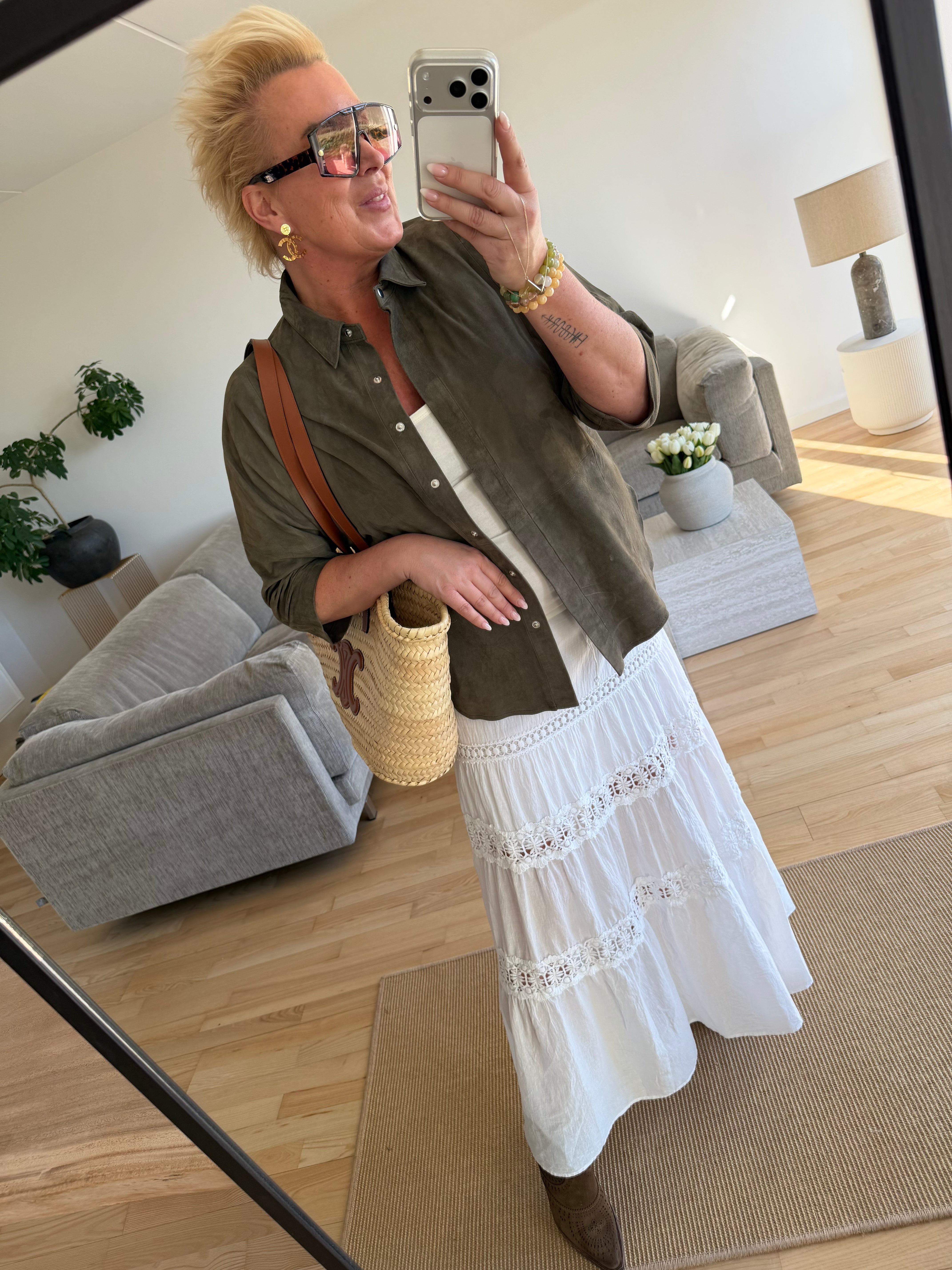 Depeche 51412 Tenna shirt suede khaki