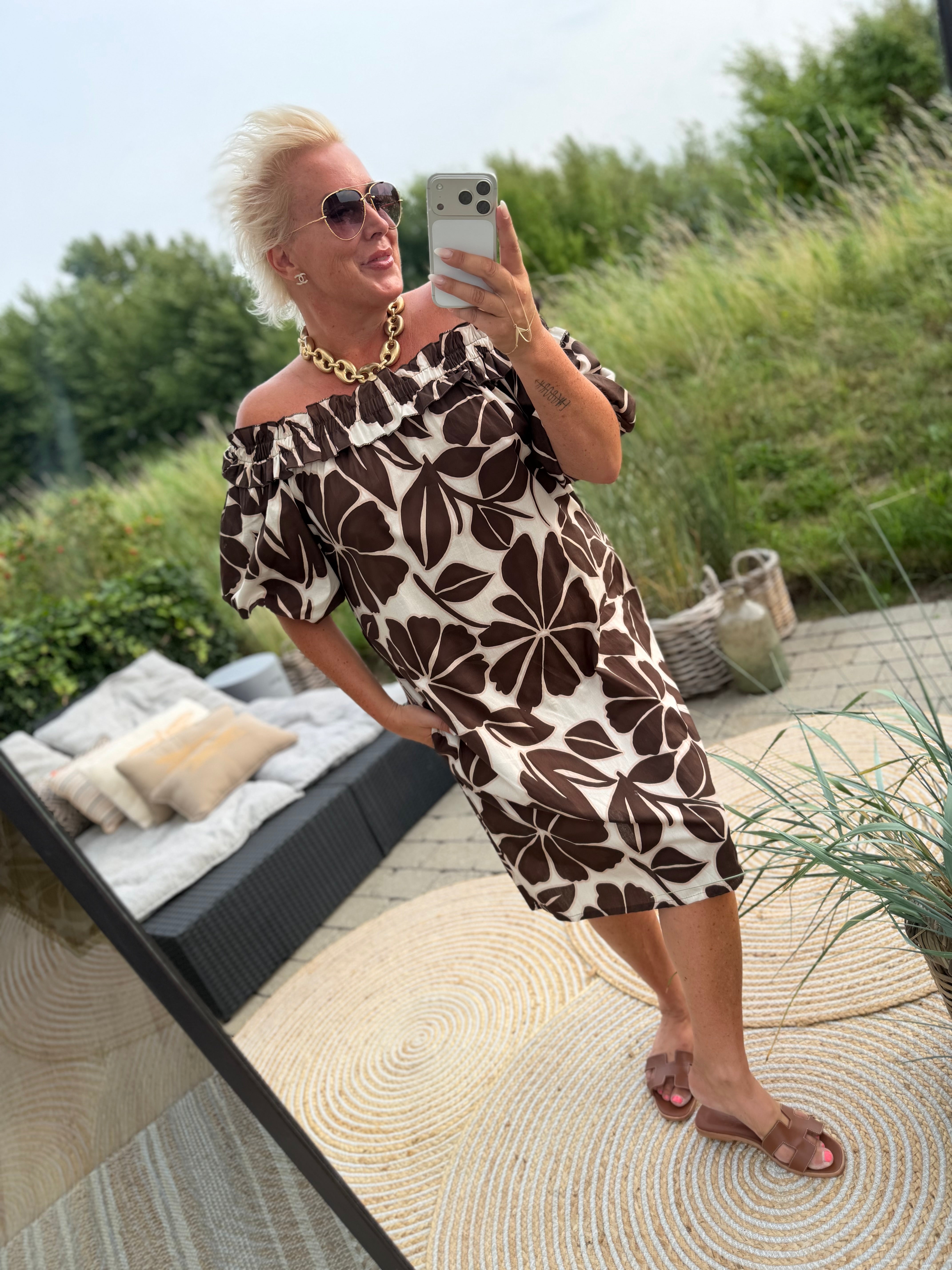 Jayli dress brown print