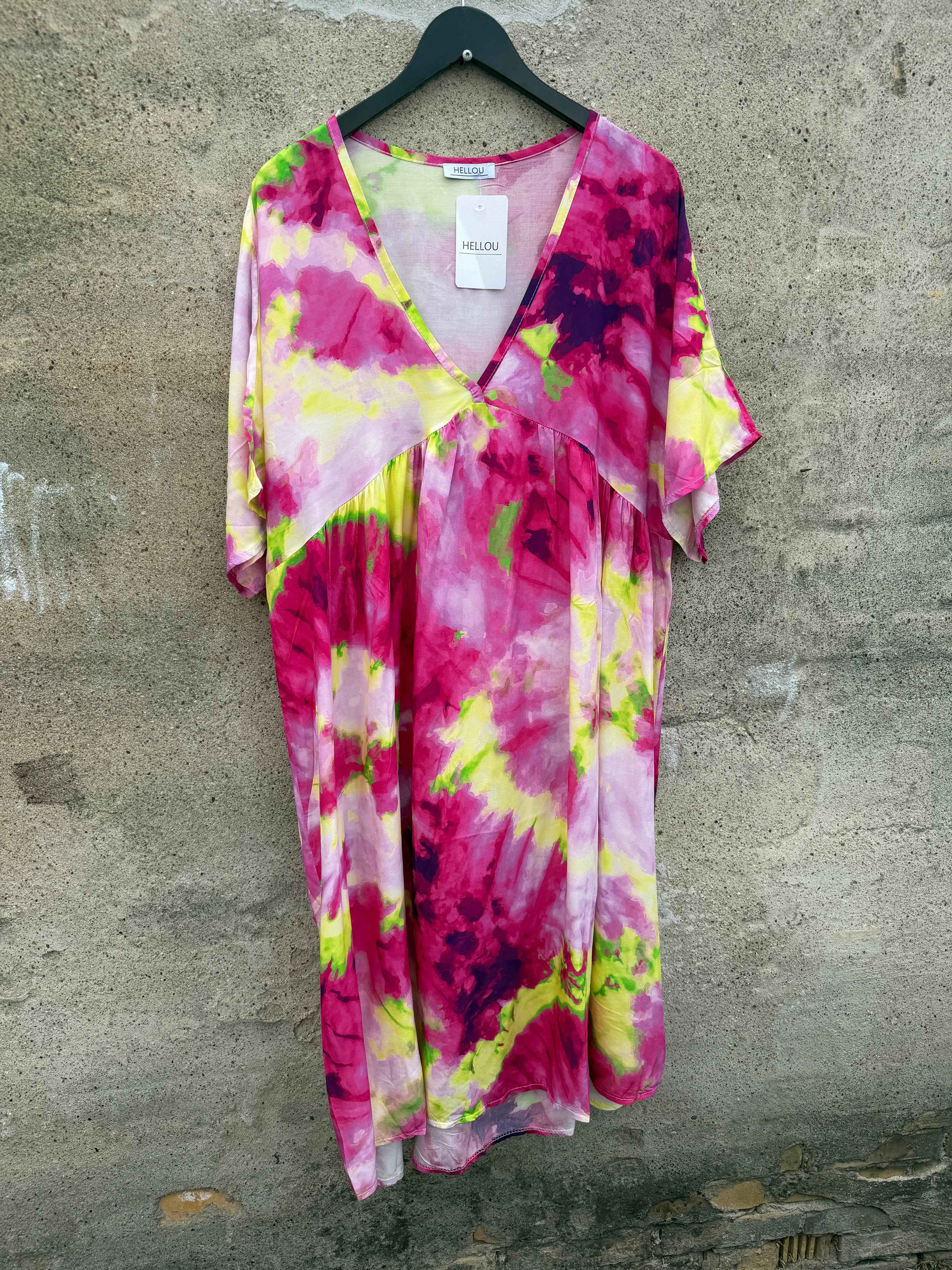 Olina dress painted mix flower