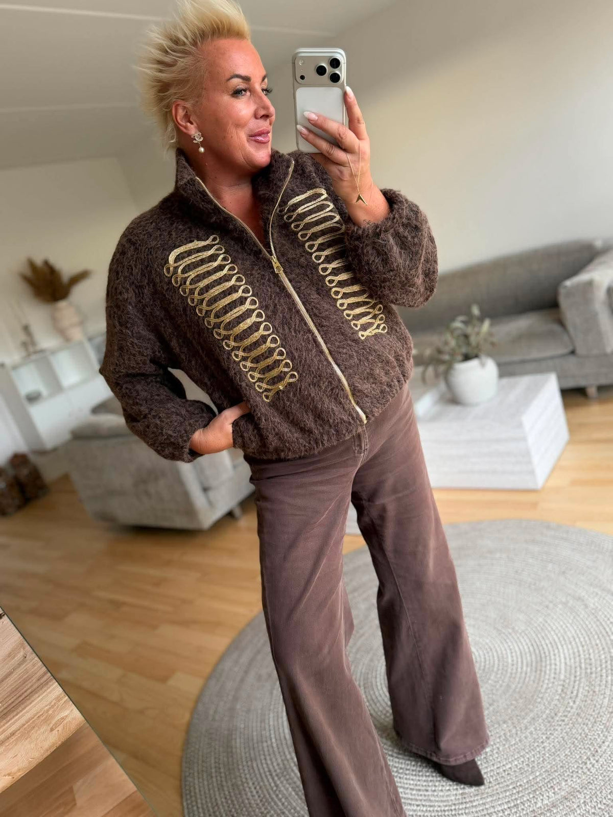 Uniform jacket bomber brown