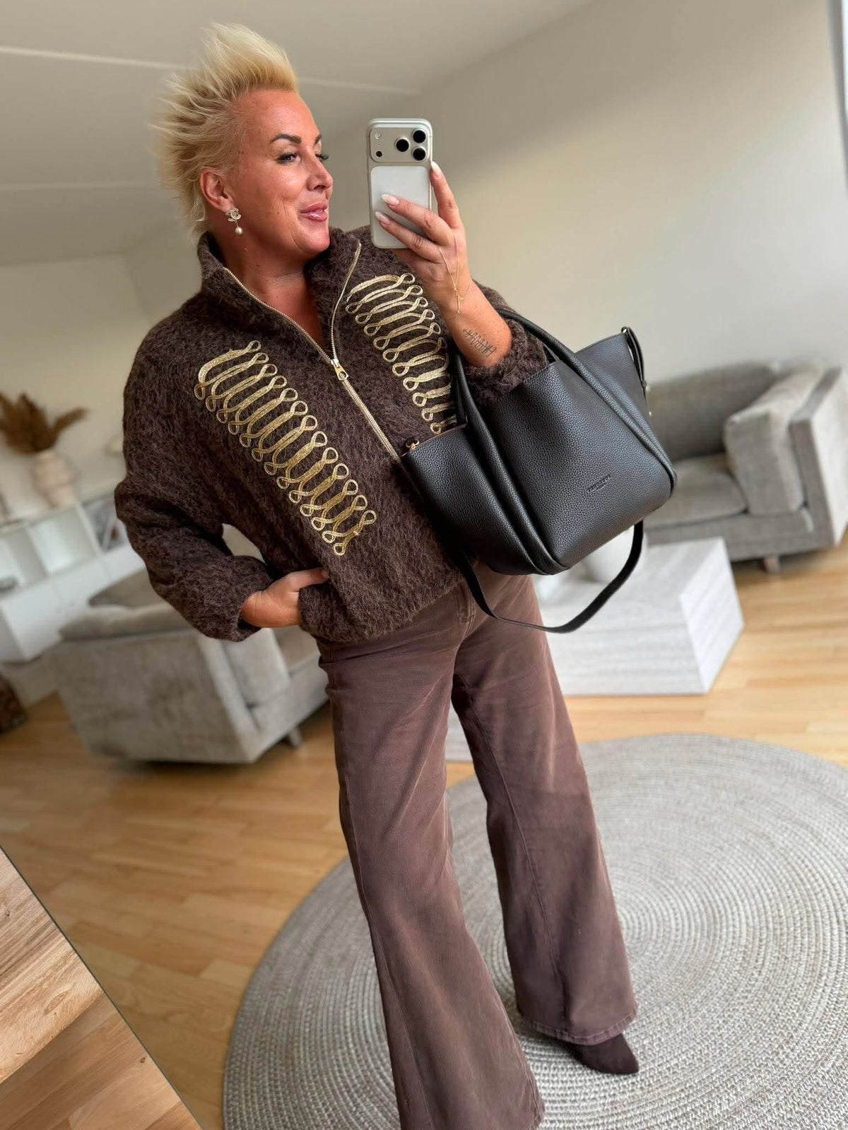 Uniform jacket bomber brown