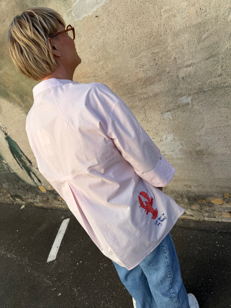 WAUW Luna shirt lobster pink marshmellow