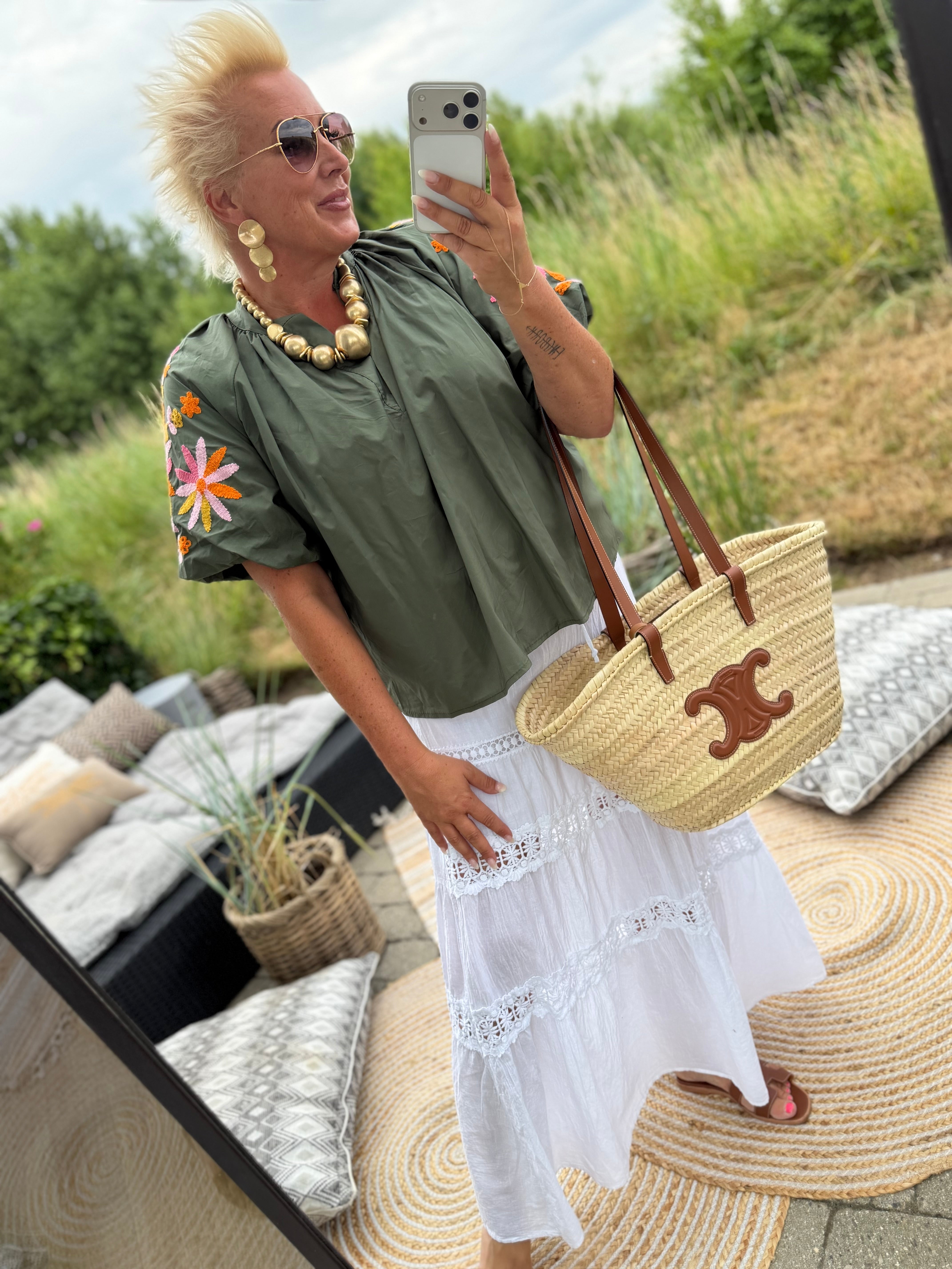 Boho Love B1403 blouse army