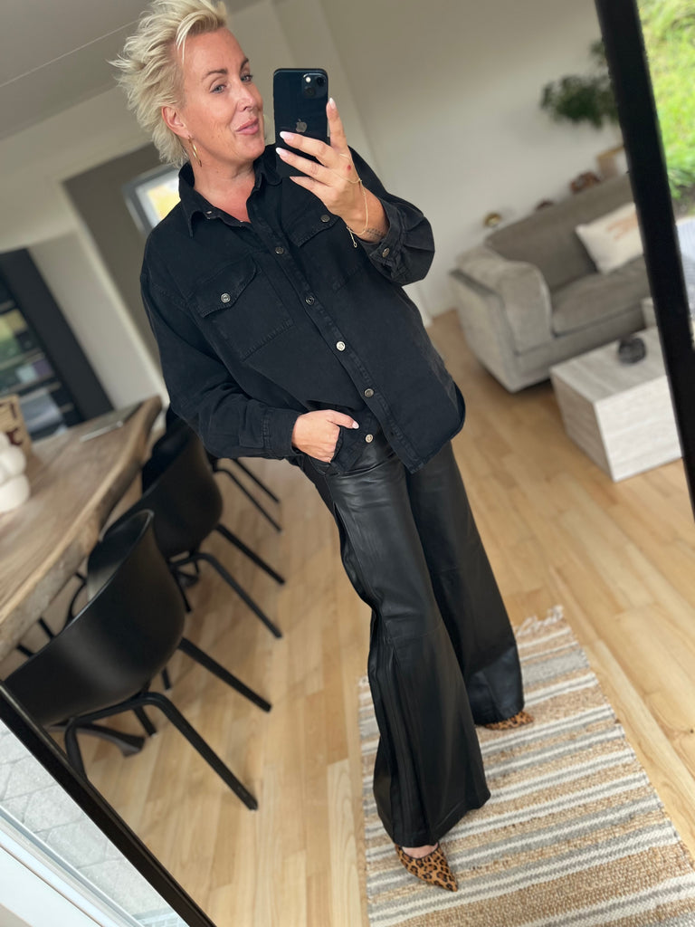 Depeche 51332 Mia loose pants leather black