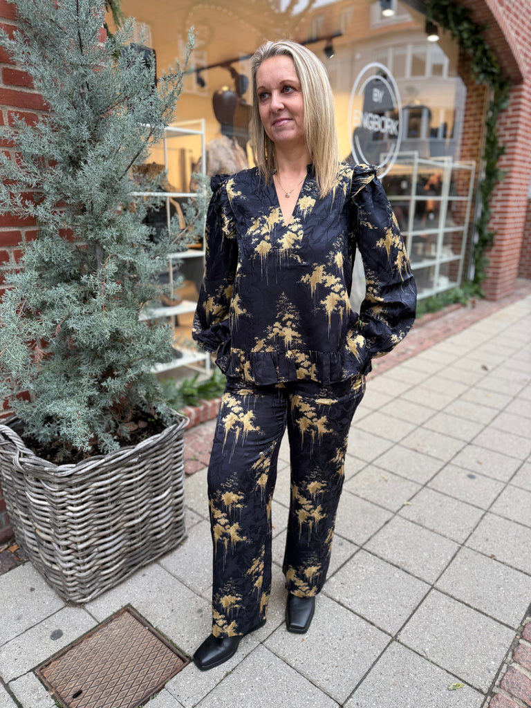 Love & Divine love1034-1 shirt gold print