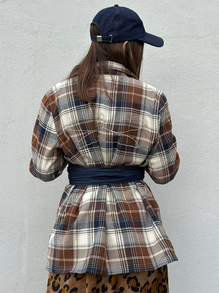 Gaspar 2507306 Napoli check blazer camel