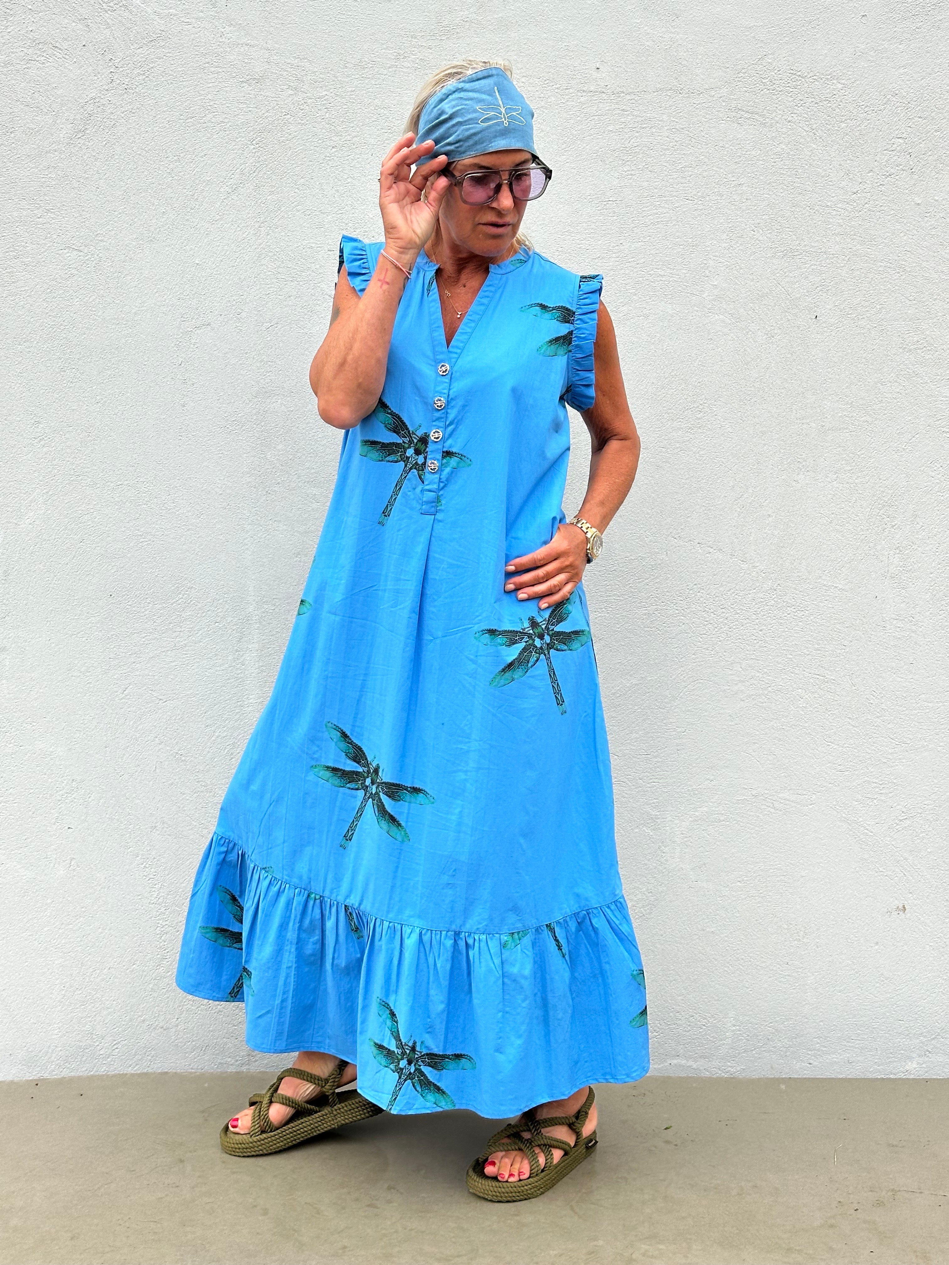 Gaspar 2601768 Loule dress dragonfly blue