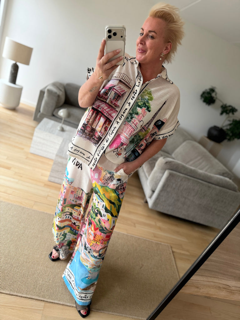 Magic pants print cream