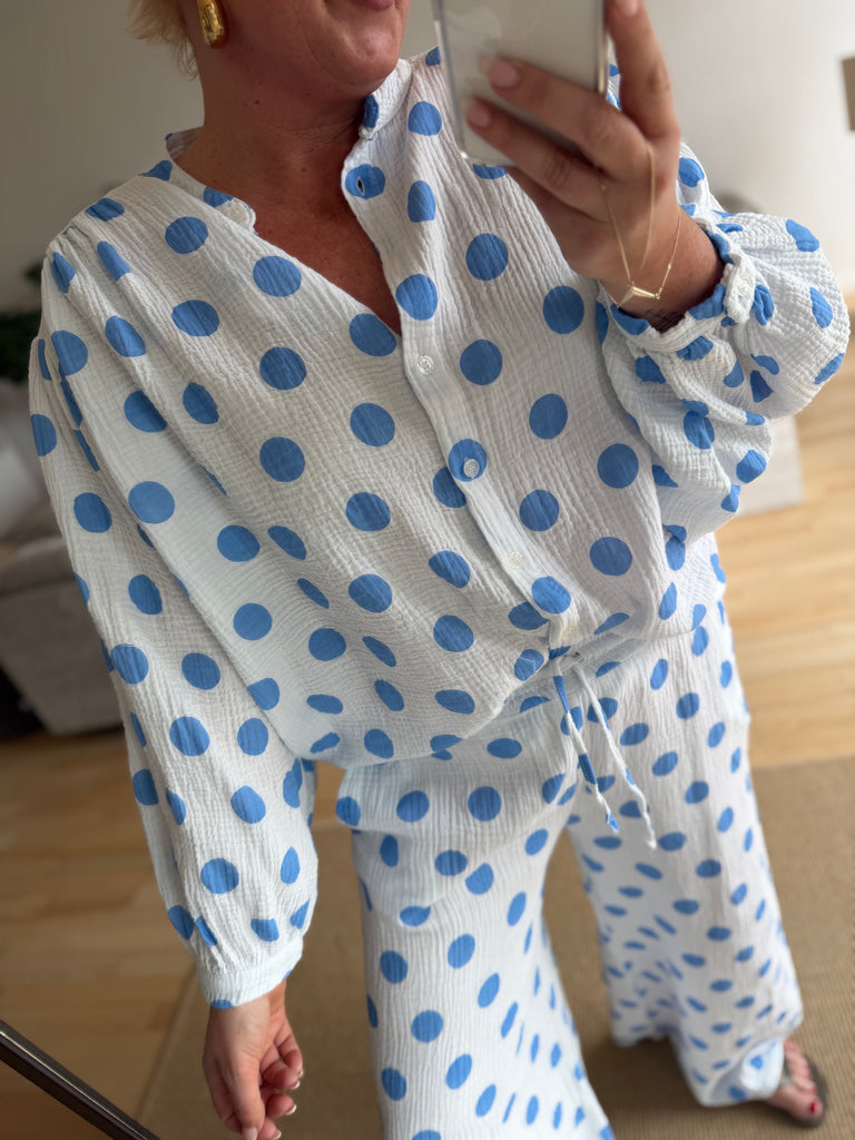 Boho Love B1359 Bomb shirt dot blue
