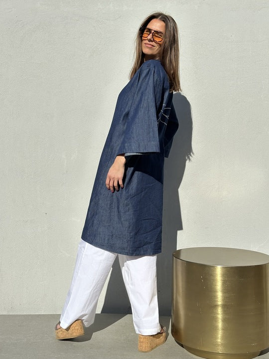 Gaspar 2601707 Mumbai short dress denim