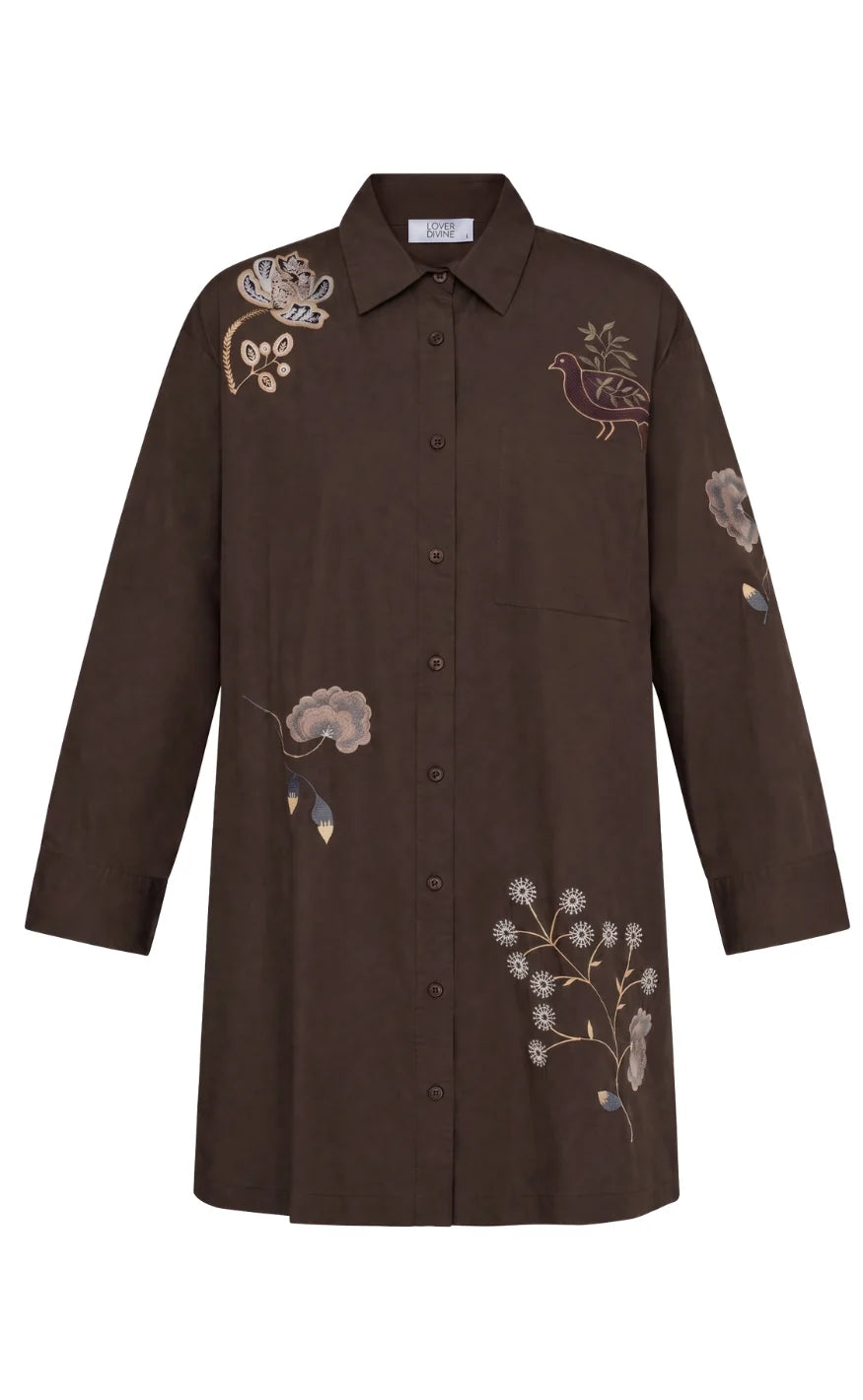 Love & Divine love1589-1 shirtdress choco