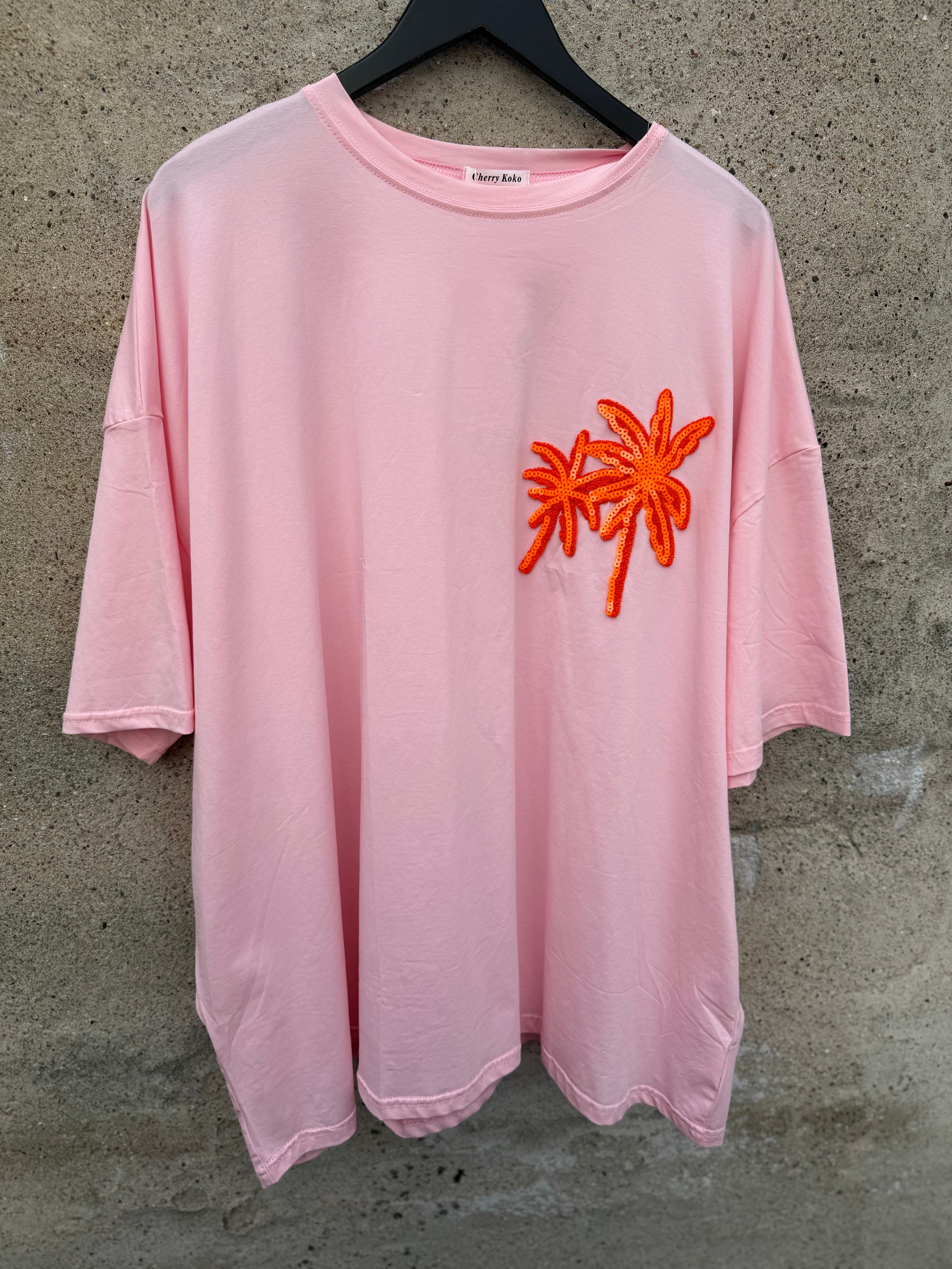 PALM oversize T-shirt rosa