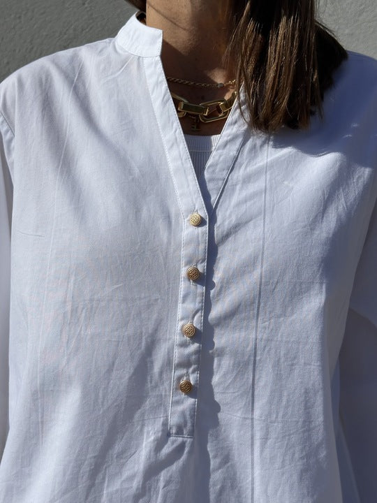 Gaspar 2601346 Mumbai blouse poplin white