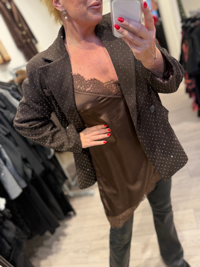 Qnuz 9232 blazer bling choco