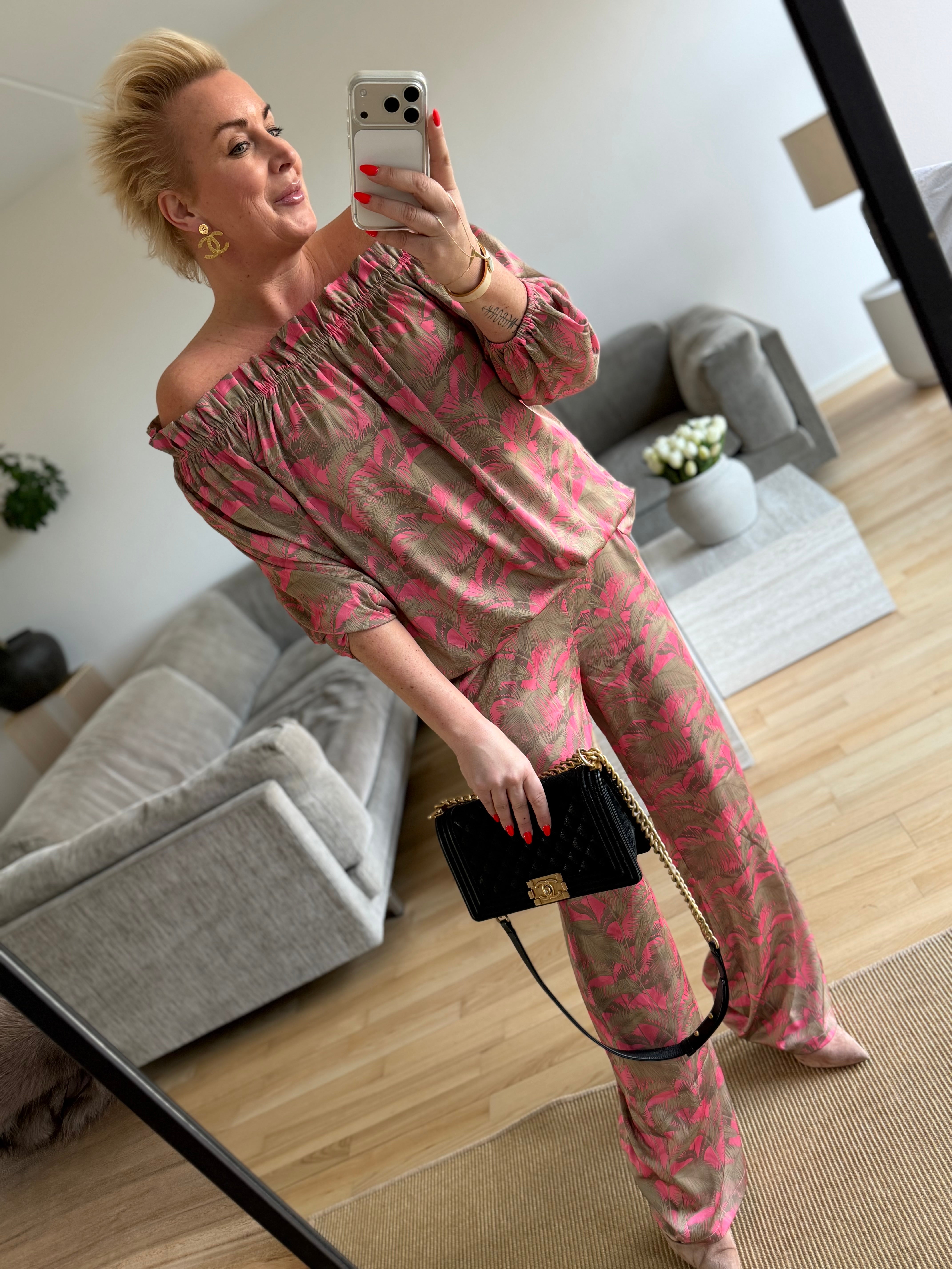 Design By Laerke Elisabeth bluse pink palm