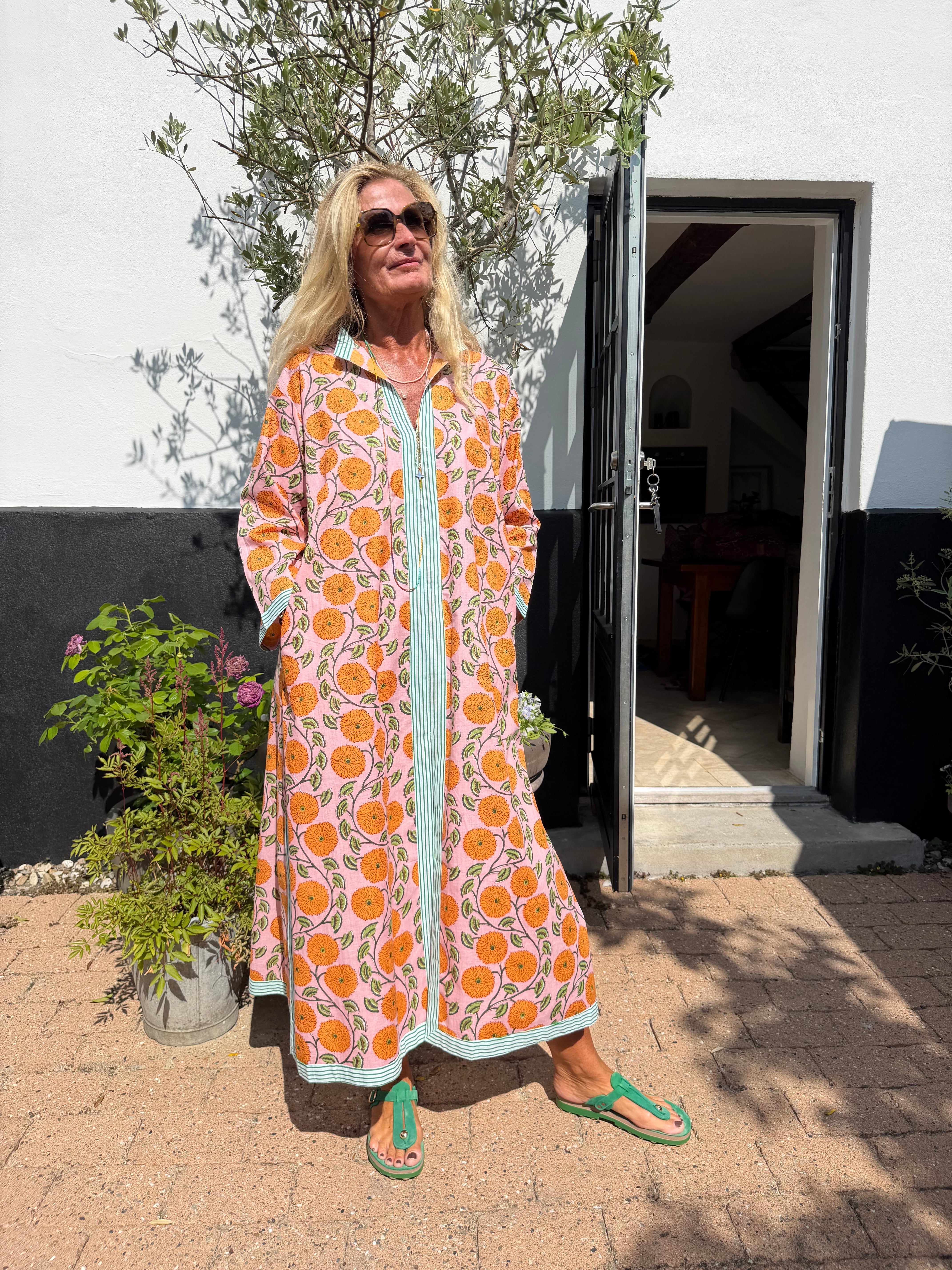 CABANA Living Zana kaftan dress orange