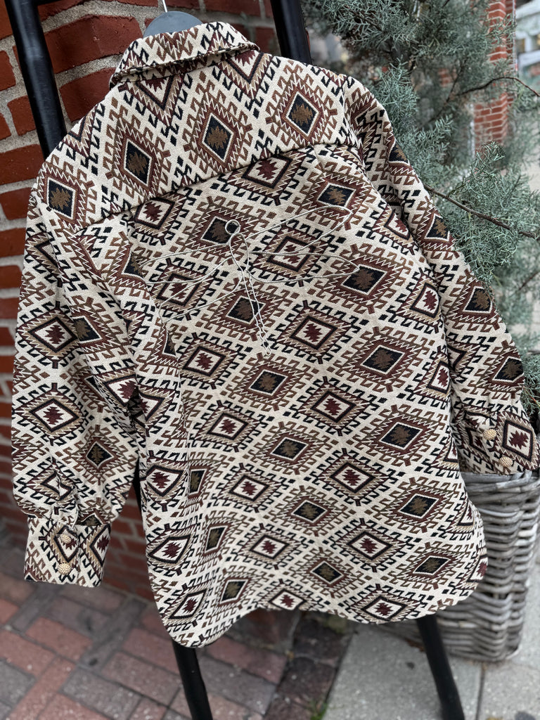 Gaspar 2510312 Stockholm jacquard shirt brown