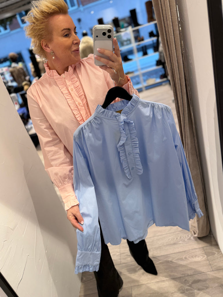 Boho Love B1197 skjorte flæse sky